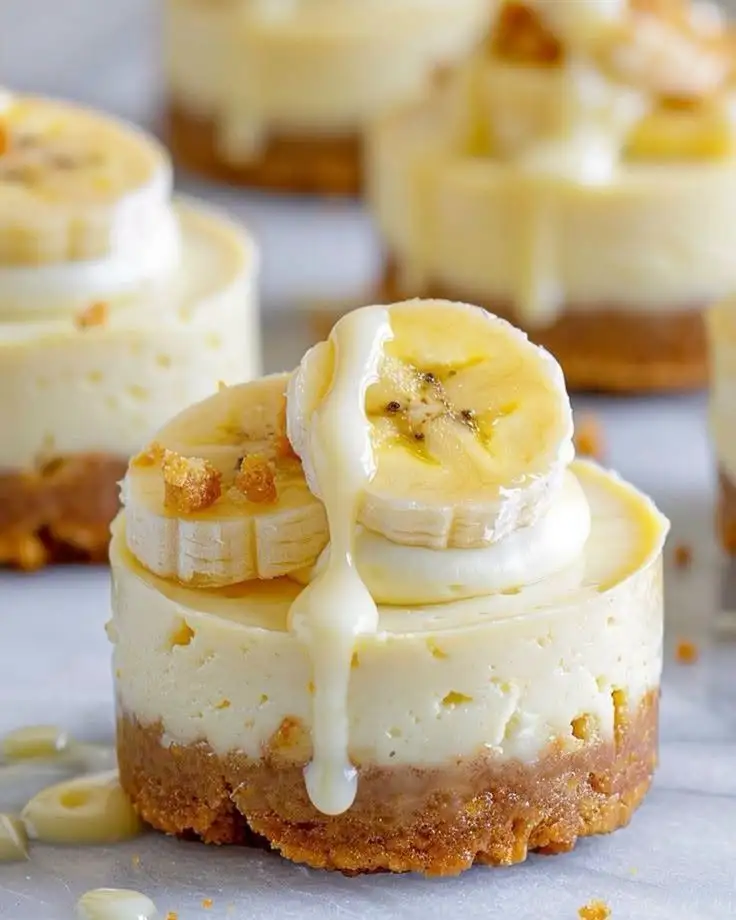 Mini-Bananen-Cheesecakes ohne Backen