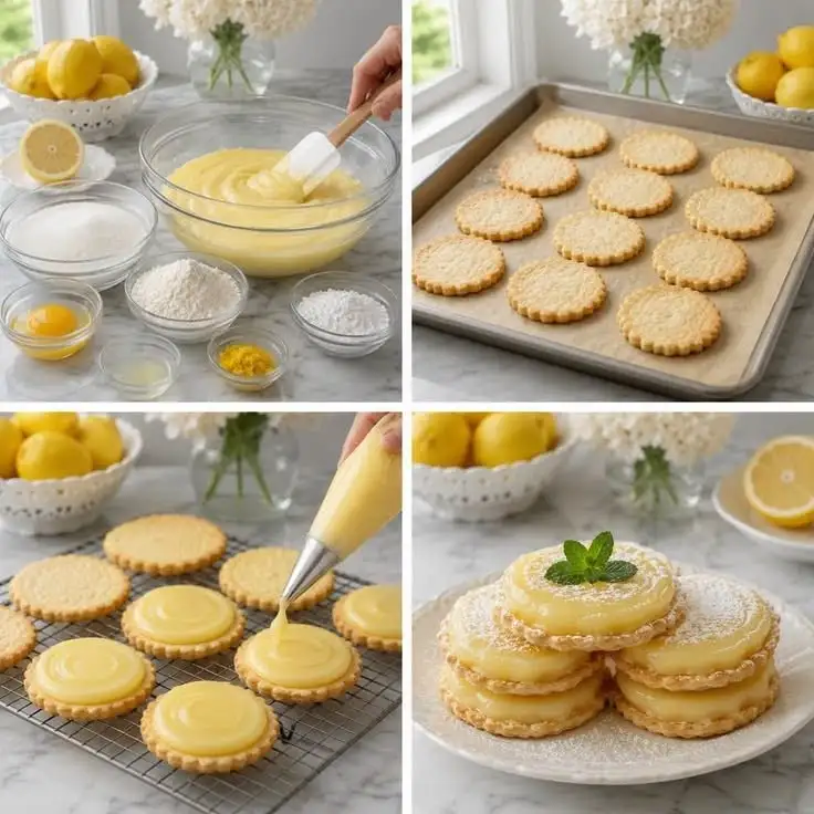 Zitronen-Sablés mit Lemon Curd