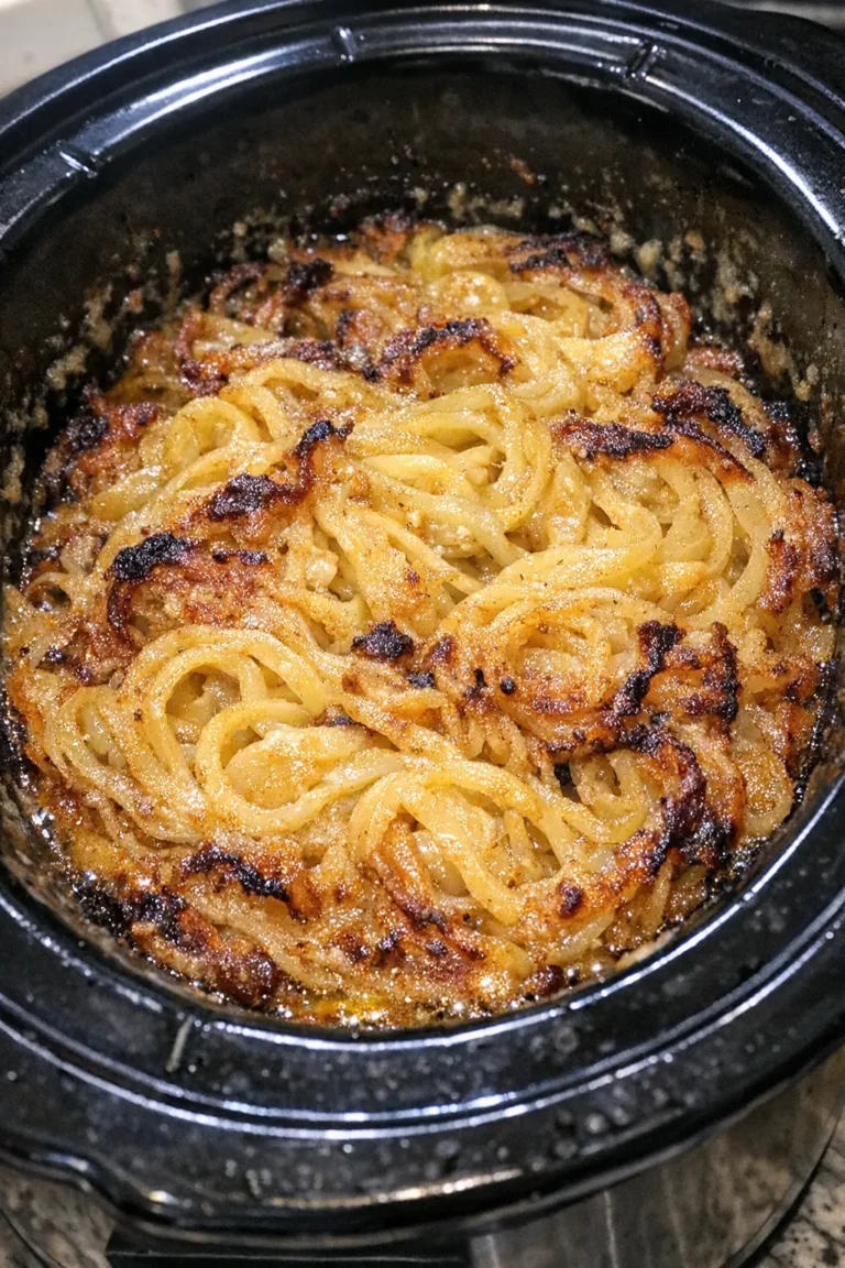LeckerInspo Kartoffelspiralen aus dem Slow Cooker mit goldener Cheddar-Käsekruste als einfache Beilage für Grillabende und Familienessen
