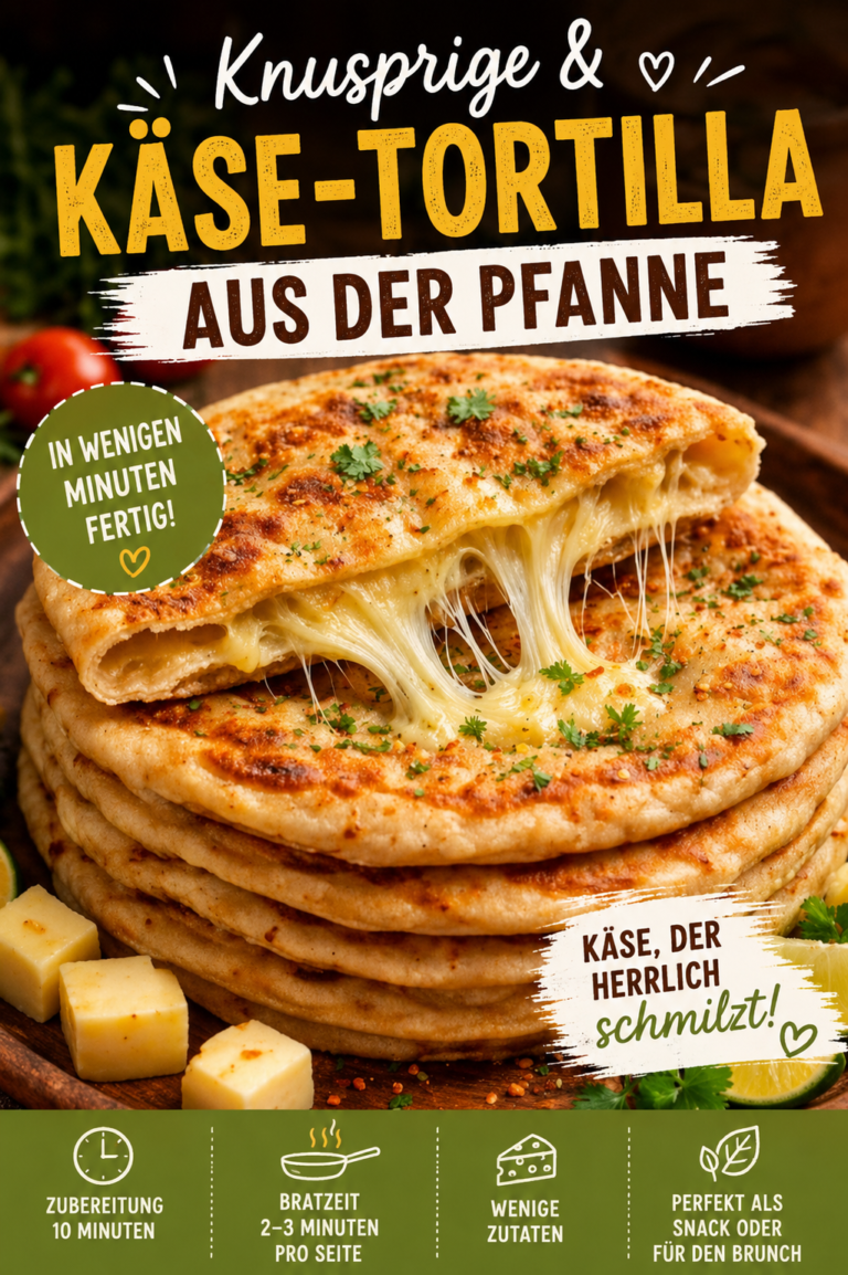 Goldbraune Käse-Tortilla aus der Pfanne mit geschmolzenem Käse, Paprika und frischer Petersilie