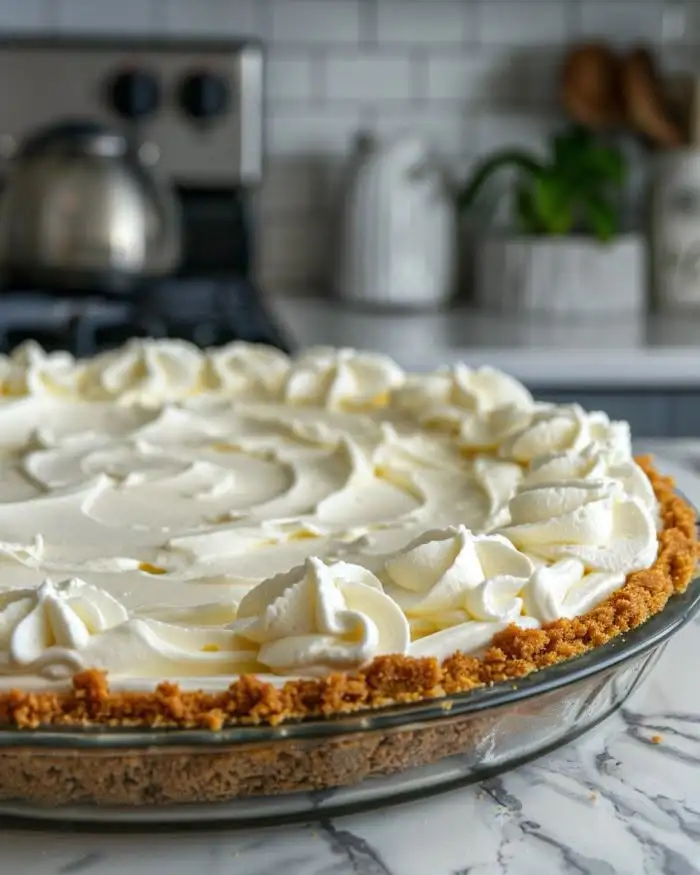 LeckerInspo No-Bake Zitronen-Cream-Cheese-Pie mit cremiger Zitronenfüllung