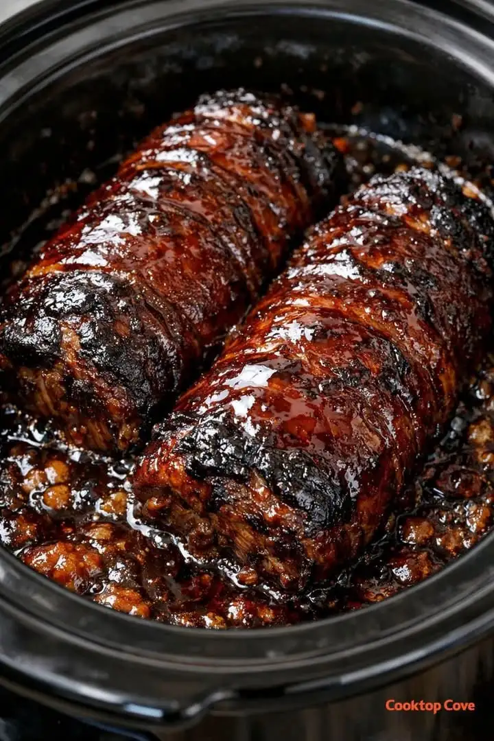 Slow Cooker Paccheri mit glänzender Barbecue-Cola-Glasur im Schongarer