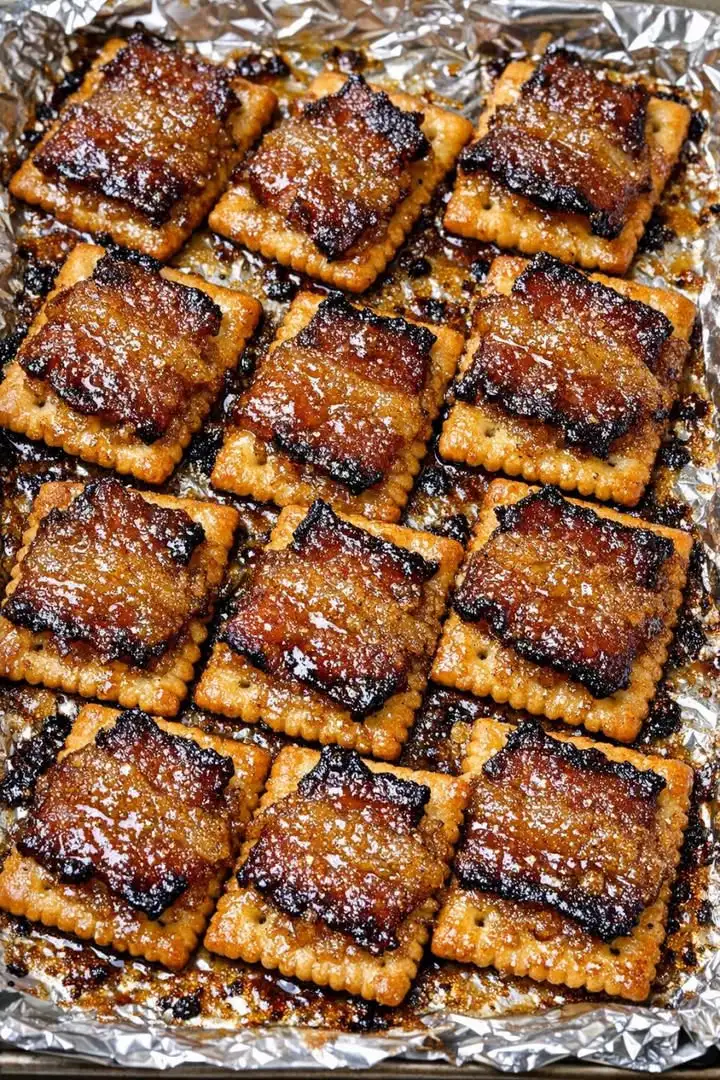 Brown Sugar Bacon Crackers Rezept: Unglaublich leckere 4-Zutaten-Snacks