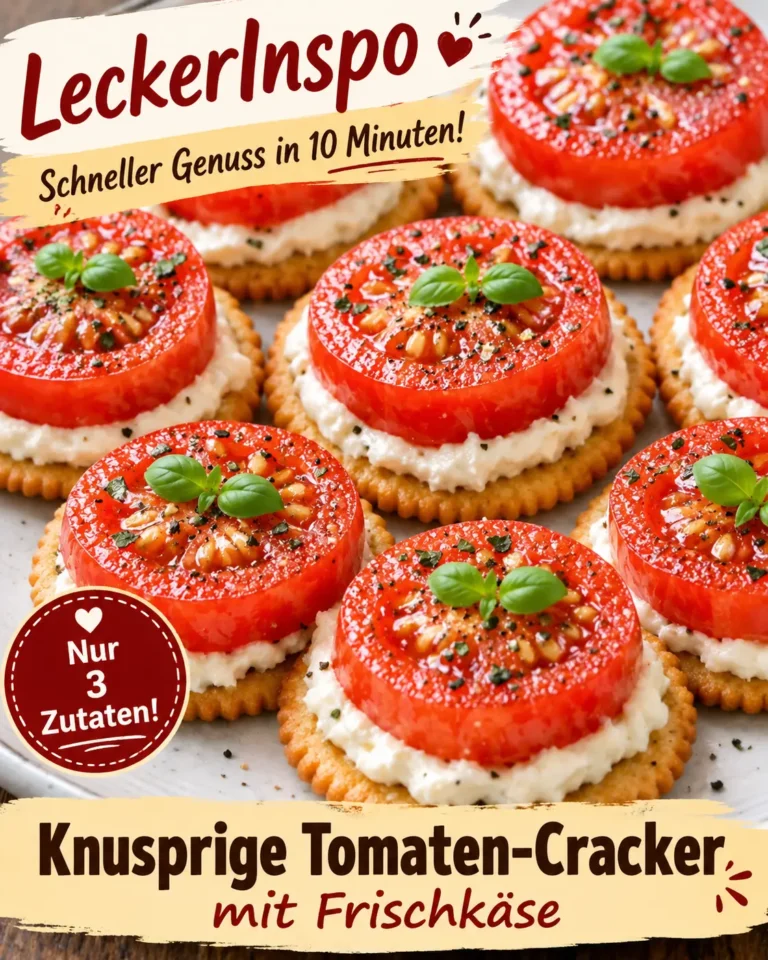LeckerInspo: Knusprige Tomaten-Cracker mit Frischkäse – Der perfekte Sommersnack